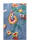 花咲く刺繍のイージーデニムパンツ