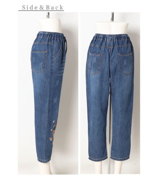 45rpmモールサージの花柄パンツsize1