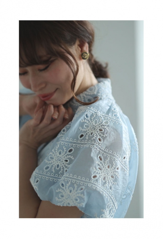 【オケージョン】刺繍レースブラウス GIRL DRESS FOR NOW ドレス 刺繍レースブラウス・キャミ