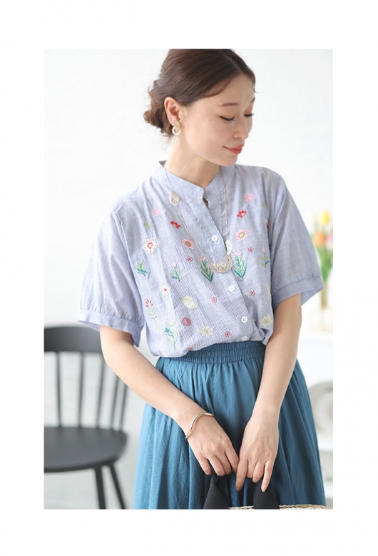 イベントセール】 レディース 大人 上品 春を告げる花刺繍の