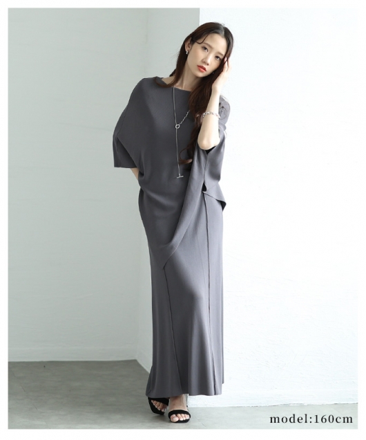 イベントセール】 レディース 大人 上品 美バランスアシンメトリー