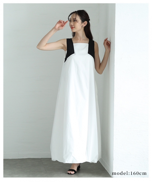 レディース 大人 上品 アクセントスリーブデザインのバルーン