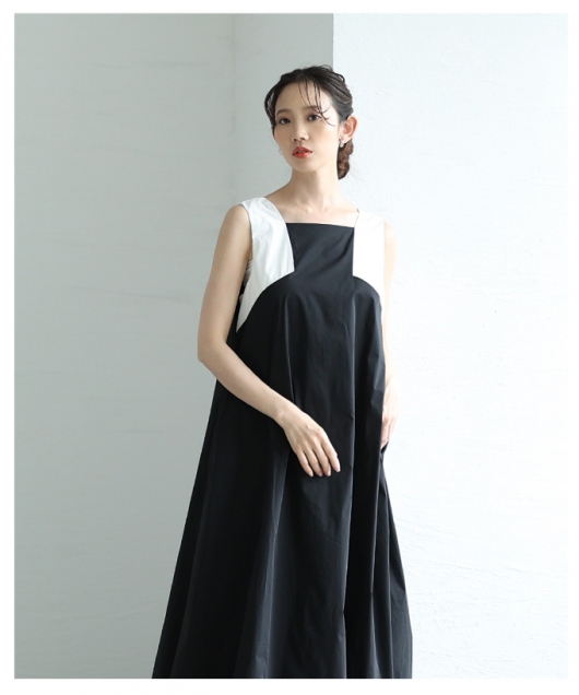 レディース 大人 上品 アクセントスリーブデザインのバルーン