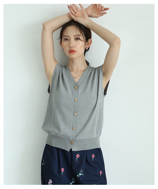 OHLALA グレー ノースリーブ Aラインベスト 71owX8toV3L._UY1000_.jpg