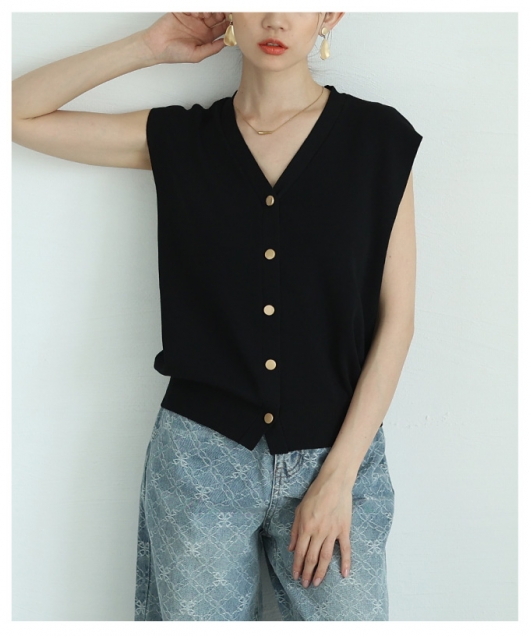 BRONZER RICH ノースリーブ ニット 美品】ドゥーズィエムクラス ニット