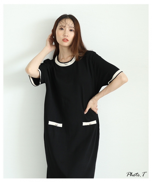 ワンピース　美品　最終お値下げ Tiaclasse ワンピース 「小倉優子さん着用」“サマさまカットソー