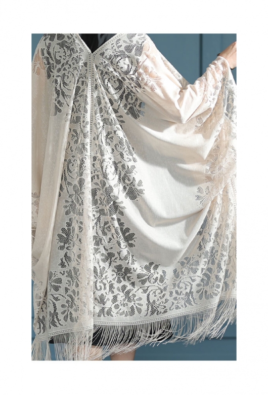◇528 サカイ【M】異素材ドッキングカーディガン ウール 花柄レース 長袖 黒 WOMEN CARDIGANS | sacai Official Store サカイ オフィシャル
