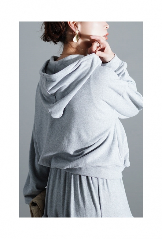 レディース 大人 モード 定番アイテムパーカー＆スカートセットアップ