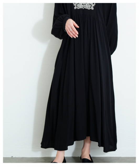 レディース 大人 モード お顔を華やかにする花柄レース刺繍