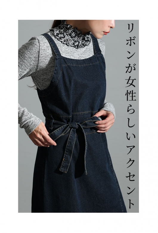 カジュアルな日常に馴染むデニムワンピース
