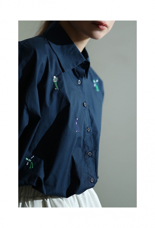 hope⭐︎BODE⭐︎長袖シャツ マルチカラー 刺繍 イベントセール】 レディース 大人 モード キャッチーな刺繍でリズムを