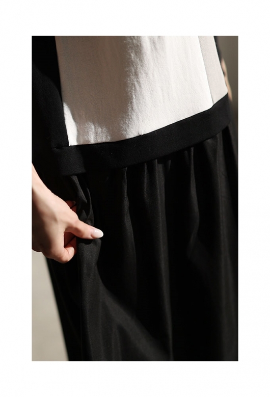 saintvetement アシンメトリージップワンピース　サンべットモン　麻 アシメZIPニットワンピース[品番：MKSW0061744]｜MURUA