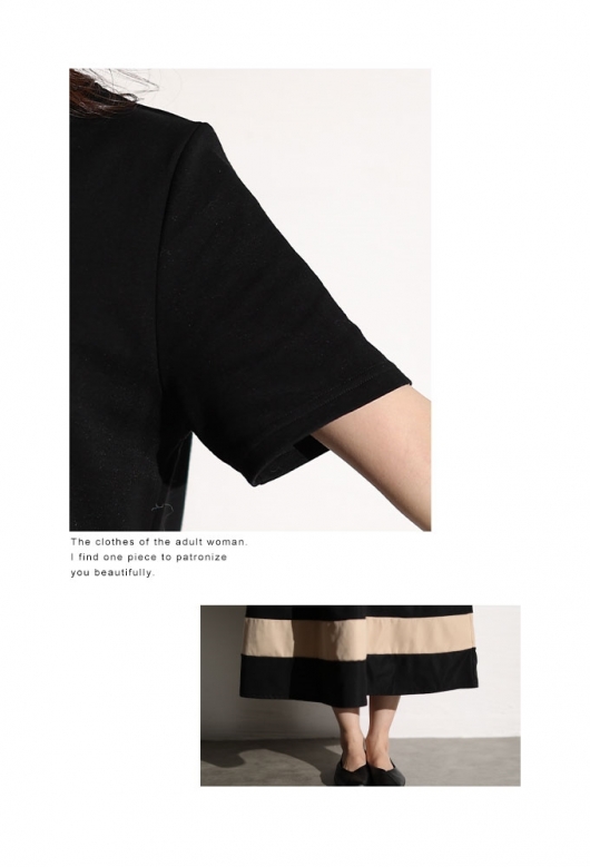 saintvetement アシンメトリージップワンピース　サンべットモン　麻 ZUCCa / P ステッチジャージィー / ワンピース(M black(26