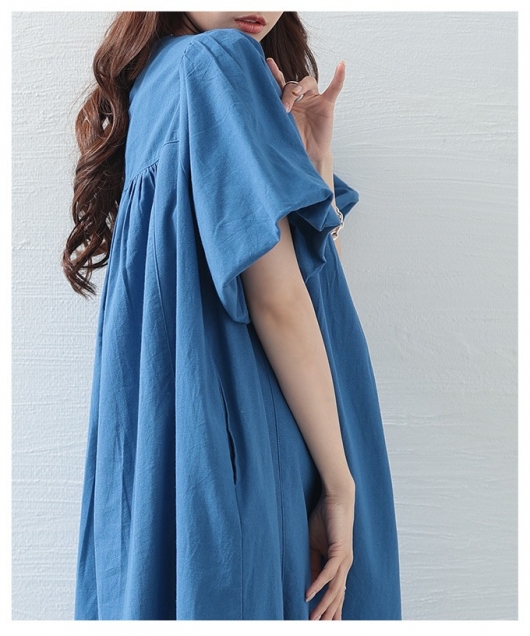 レディース 大人 上品 ガーリッシュに若見えボリューム袖ワンピース